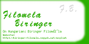 filomela biringer business card